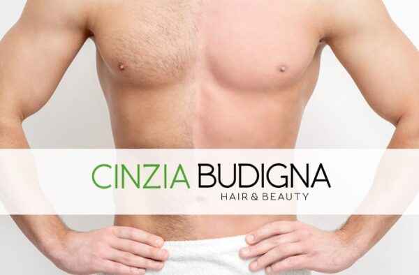 Cinzia Budigna cera brasiliana petto uomo